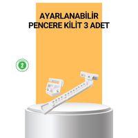 Pencere Cam Emniyet Kilidi Açılma Sınırlayıcı Set