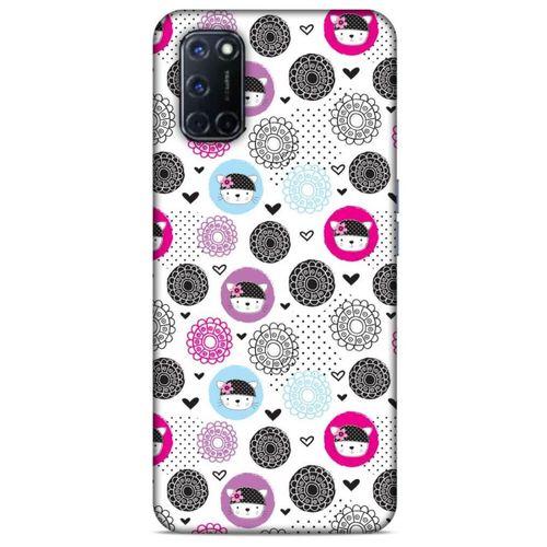 Lopard Oppo A72 Uyumlu Kılıf Kediler (1) Kılıfı Mavi Pembe