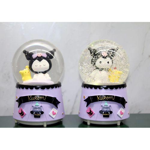 Kuromi İçi Dönmeli Püskürtmeli Işıklı Müzikli Kar Küresi Büyük Boy