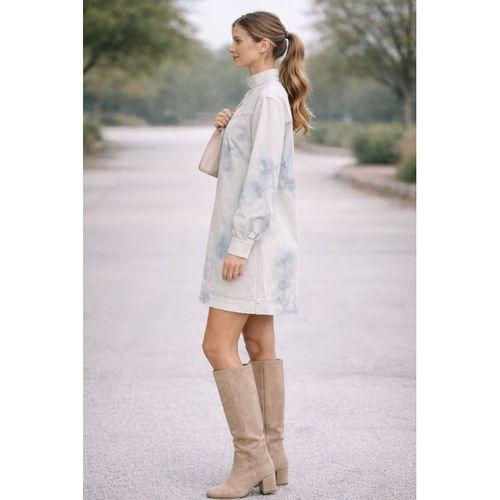 ÖZEL KOLEKSİYON OVERSİZE DENİM ELBİSE (5020)