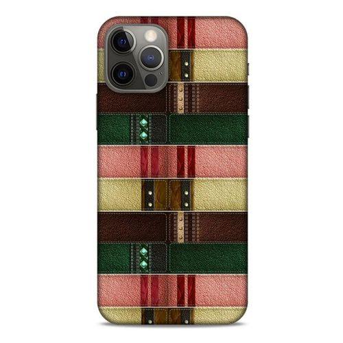 Apple iPhone 12 Pro Kılıf Patchwork (41) Tank Kılıf Koyu Yeşil Pembe