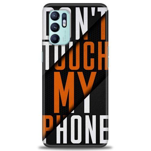 Oppo Reno 6 Kılıf HD Baskılı Kılıf - Dont Touch + Tam Ekran Koruyucu