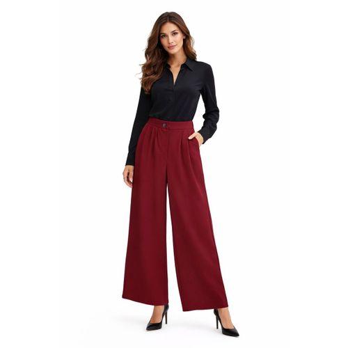 Kadın Pileli Beli Lastikli Bol Pantolon BGL-ST04252