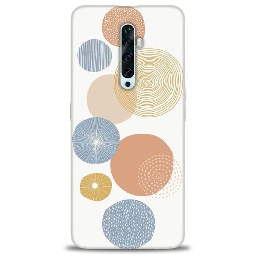 Oppo Reno 2Z Kılıf HD Baskılı Kılıf - Mavi Daireler + Tam Ekran Koruyucu