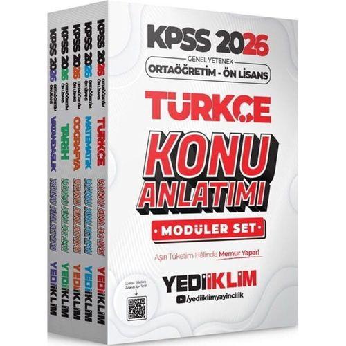 2026 KPSS Ortaöğretim Ön Lisans Genel Yetenek Genel Kültür Konu Anlatımı Modüler Set Yediiklim Yayınları