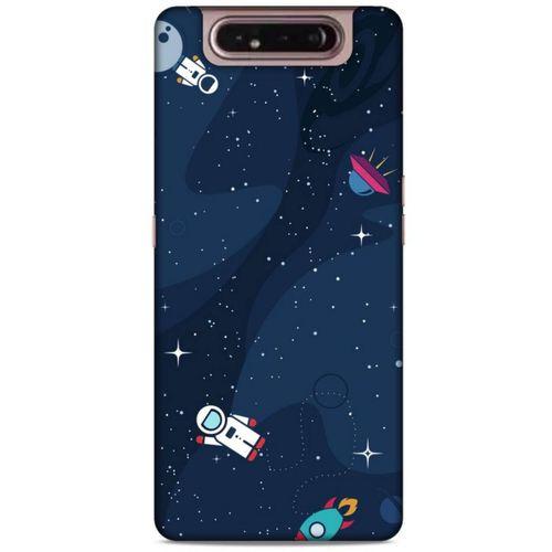 Samsung Galaxy A80 Uyumlu Kılıf Mavi Delisi (23) Ultra Koruma Kılıfı Nasa