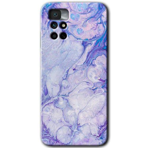 Potkal Hediye Fabrikası Xiaomi Redmi Note 11 4G Kılıf HD Desen Baskılı Arka Kapak - Spots Lilac