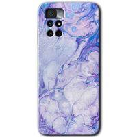 Potkal Hediye Fabrikası Xiaomi Redmi Note 11 4G Kılıf HD Desen Baskılı Arka Kapak - Spots Lilac