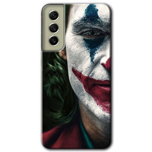 Samsung Galaxy S21 FE Kılıf Baskılı Kapak - Joker +Tam Kaplayan Mat Seramik