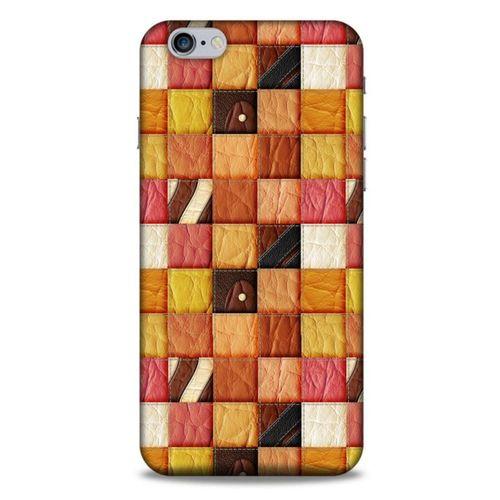 Apple Iphone 6S Plus Kılıf Patchwork (2) Kabı Turuncu Sarı
