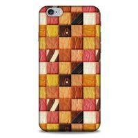 Apple Iphone 6S Plus Kılıf Patchwork (2) Kabı Turuncu Sarı