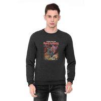 IRON MAIDEN ENGLAND EUROPEAN Baskılı Füme Antrasit Erkek Sweatshirt