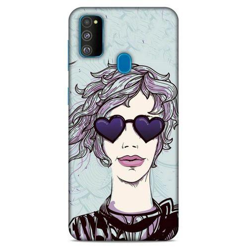 Lopard Samsung Galaxy M30s Uyumlu Kılıf Sürreal Yüzler ♀ (25) Antişok Kapak Baskılı