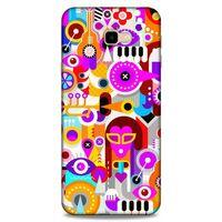 Lopard Samsung Galaxy J4 Plus Uyumlu Kılıf Soyut Sanat (20) Desenli Koruyucu Kılıf