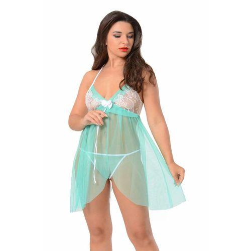 Pilelistore Yeşil Dantel Gecelik - 652