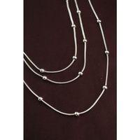 316L Çelik Gümüş Renk Minimal Topçuk Model Çoklu Kolye