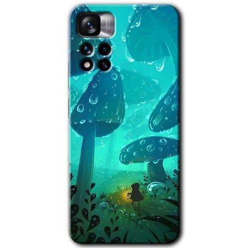 MRCİLETİSİM Xiaomi Redmi Note 11 Pro Plus 5G Kılıf HD Desen Baskılı Arka Kapak+Temperli Cam - Silhoutte Dropss