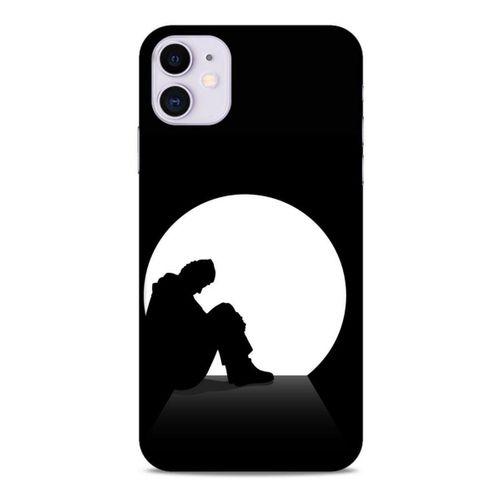 Apple Iphone 11 Kılıf Depresyon (46) Core Armor Kılıf Gri Cam Göbeği