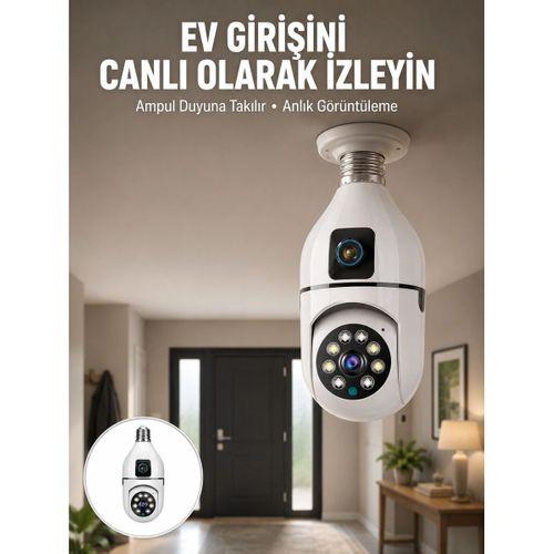 1080p Wifi Ampul Güvenlik Kamerası – Gece Görüş & Uzaktan Erişim Yeni Nesil