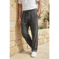 Hafif ve Rahat Müslin Baggy Erkek Pantolon - Füme