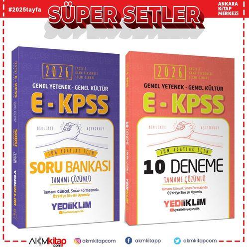 Yediiklim 2026 EKPSS Genel Yetenek Genel Kültür Tüm Adaylar İçin Soru Bankası ve Deneme Seti 2 Kitap