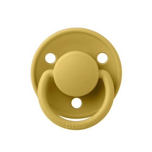 Eğitici Çocuk Bibs De Lux Silikon Emzik 0-36 Ay Mustard