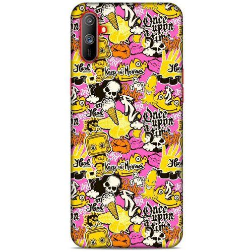 Graffitix (40) Desenli Silikon Kapak Oppo Realme C3 Kılıf