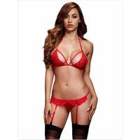 Fantezi Kırmızı Dantel Jartiyer Takım