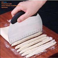 Zhlhome Paslanmaz Çelik Hamur Kesme ve Şekillendirme Spatulası