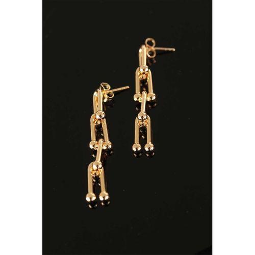 Dore Renk Sallantı Çelik Kadın Çelik Küpe