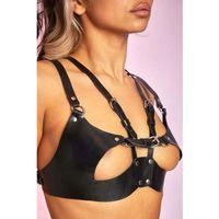 Seksi Deri Göğüs Harness - Brf1377