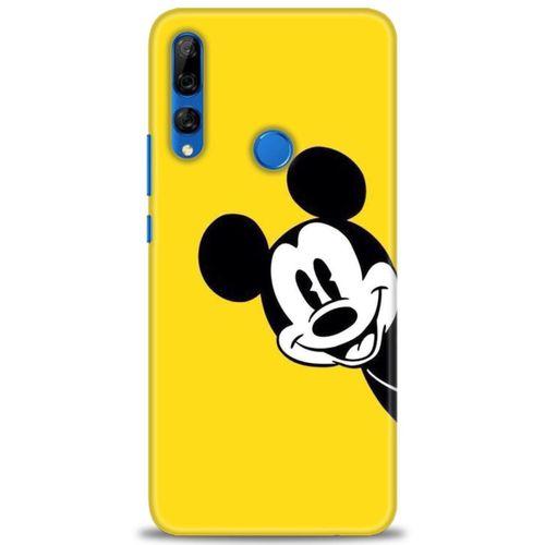 Huawei Y9 Prime 2019 Kılıf HD Baskılı Kılıf - Sarı Mickey Mouse + Tam Ekran Koruyucu