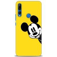 Huawei Y9 Prime 2019 Kılıf HD Baskılı Kılıf - Sarı Mickey Mouse + Tam Ekran Koruyucu