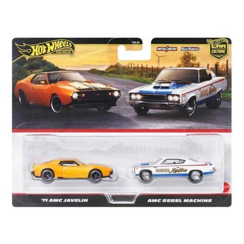 Eğitici Oyuncak 1:64 Hot Wheels Premium Car Culture 2'li 71 Amc Javelin Ve Amc Rebel Machine