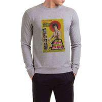 Bruce Lee Baskılı Gri Erkek Sweatshirt