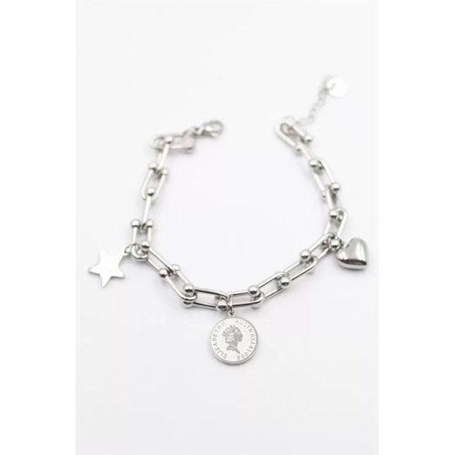 Charm Tfn Zincir Bileklik - Gümüş