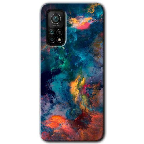 Potkal Hediye Fabrikası Xiaomi Mi 10T Pro Kılıf HD Desen Baskılı Arka Kapak - Color Storm