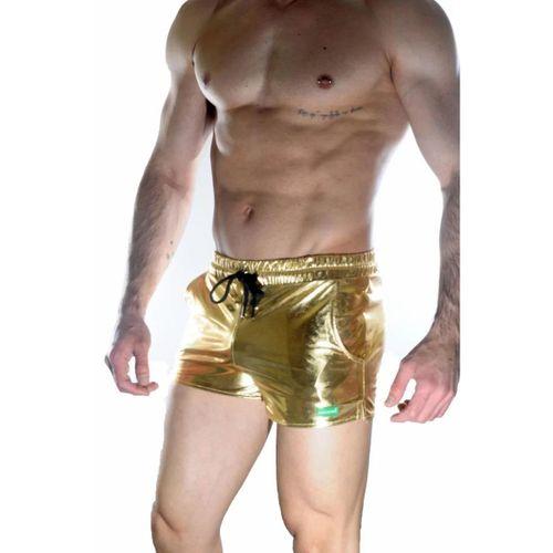 Erkek Gold Lame Short