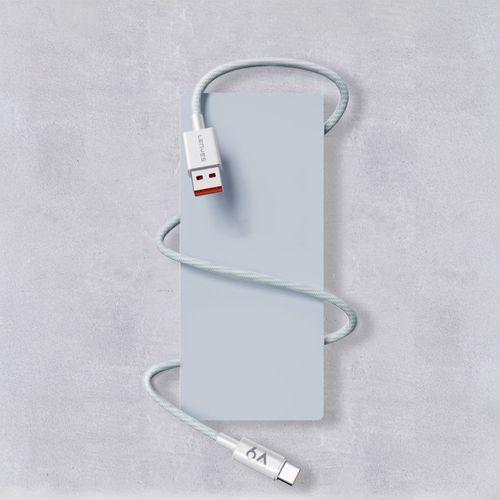 Lenyes LC518 USB-A to Type-C 6A Örgü Tasarımlı Hızlı Şarj Özellikli Data ve Şarj Kablosu 66W 1M