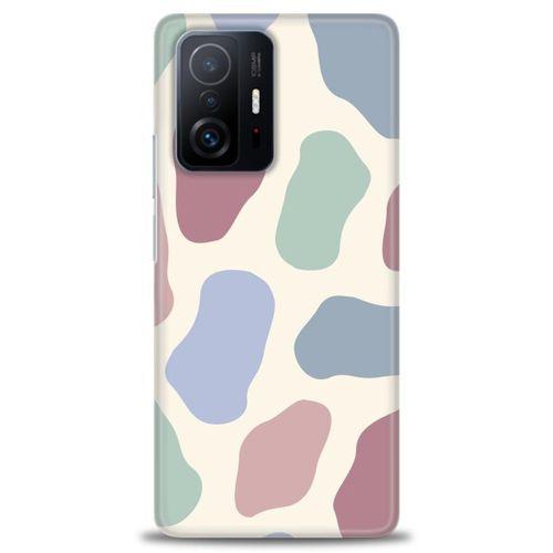 Xiaomi Mi 11T Pro Kılıf HD Baskılı Kılıf - Renkli Benek + Tam Ekran Koruyucu