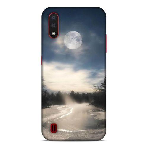 Lopard Samsung Galaxy A01 Uyumlu Kılıf Gece'S (27) Tasarımlı Kılıf Dolunay