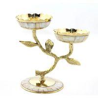 Pirinç Sedefli 2'li Şamdan 5934