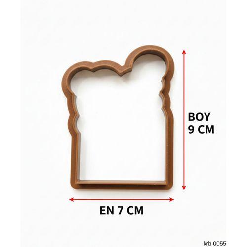 Ekmek Şeklinde Kurabiye Kalıbı ve Hamur Kesici – Şeker Hamuru ve Oyun Hamuru İçin Tek Parça Kalıp