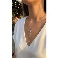 316L Çelik Zincir Gümüş Renk Güneş ve Enerji Model Kadın Y Kolye