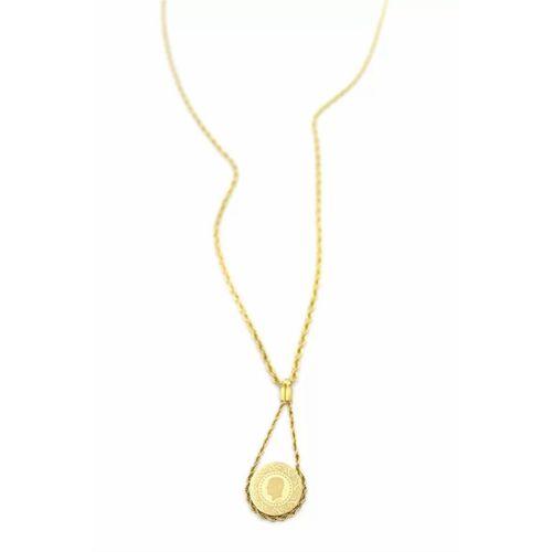 Burgu Zincir Çeyrek Kolye - Altın