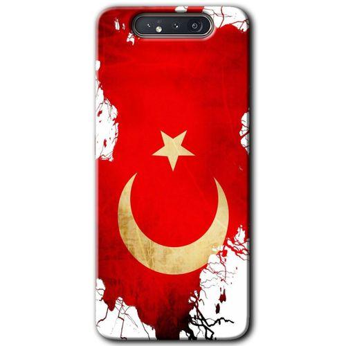 Potkal Hediye Fabrikası Samsung Galaxy A80 Kılıf HD Desen Baskılı Arka Kapak - Türkiyem