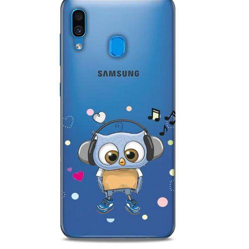 Zoologix (73) Samsung Galaxy A20s Şeffaf Kılıf Silikon Desenli