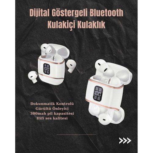 Dijital Göstergeli Bluetooth Kulakiçi Kulaklık – 4’lü Paket, Gürültü Engellemeli
