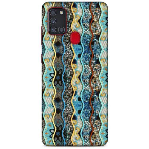 Samsung Galaxy A21s Kılıf Baskılı Özel Seri Taşlı (30) Silicone Case