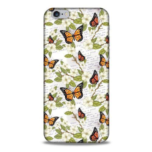 Apple Iphone 6 Kılıf Kelebek Etkisi (40) Fit Silikon Kılıf Yeşil Kırmızı